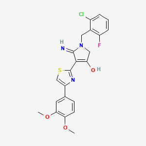 1-(2-chloro-6-fluorobenzyl)-4-[4-(3,4-dimethoxyphenyl)-1,3-thiazol-2-yl]-5-imino-2,5-dihydro-1H-pyrrol-3-ol - 