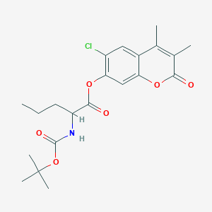 6-chloro-3,4-dimethyl-2-oxo-2H-chromen-7-yl N-(tert-butoxycarbonyl)norvalinate - 