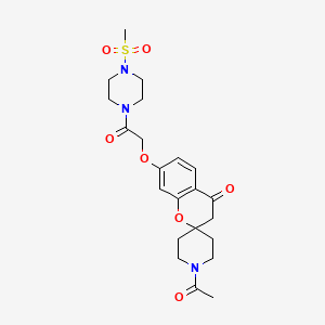 1'-acetyl-7-{2-[4-(methylsulfonyl)piperazin-1-yl]-2-oxoethoxy}spiro[chromene-2,4'-piperidin]-4(3H)-one - 
