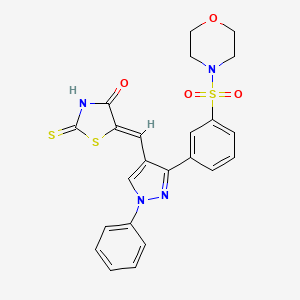 (5Z)-5-({3-[3-(morpholin-4-ylsulfonyl)phenyl]-1-phenyl-1H-pyrazol-4-yl}methylidene)-2-thioxo-1,3-thiazolidin-4-one - 