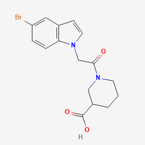 1-[(5-bromo-1H-indol-1-yl)acetyl]piperidine-3-carboxylic acid - 
