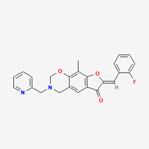 (7Z)-7-(2-fluorobenzylidene)-9-methyl-3-(pyridin-2-ylmethyl)-3,4-dihydro-2H-furo[3,2-g][1,3]benzoxazin-6(7H)-one - 