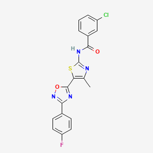 3-chloro-N-[(2Z)-5-[3-(4-fluorophenyl)-1,2,4-oxadiazol-5-yl]-4-methyl-1,3-thiazol-2(3H)-ylidene]benzamide - 