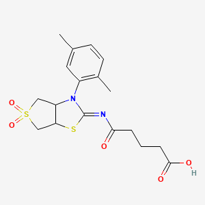 5-{[(2Z)-3-(2,5-dimethylphenyl)-5,5-dioxidotetrahydrothieno[3,4-d][1,3]thiazol-2(3H)-ylidene]amino}-5-oxopentanoic acid - 