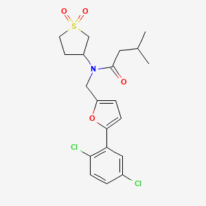 N-{[5-(2,5-dichlorophenyl)furan-2-yl]methyl}-N-(1,1-dioxidotetrahydrothiophen-3-yl)-3-methylbutanamide - 