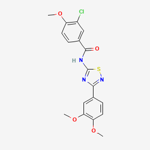 3-chloro-N-[3-(3,4-dimethoxyphenyl)-1,2,4-thiadiazol-5-yl]-4-methoxybenzamide - 