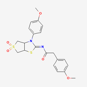 2-(4-methoxyphenyl)-N-[(2E)-3-(4-methoxyphenyl)-5,5-dioxidotetrahydrothieno[3,4-d][1,3]thiazol-2(3H)-ylidene]acetamide - 