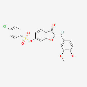 (2Z)-2-(3,4-dimethoxybenzylidene)-3-oxo-2,3-dihydro-1-benzofuran-6-yl 4-chlorobenzenesulfonate - 