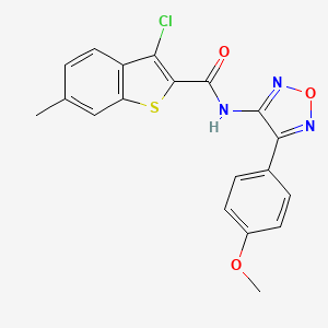 3-chloro-N-[4-(4-methoxyphenyl)-1,2,5-oxadiazol-3-yl]-6-methyl-1-benzothiophene-2-carboxamide - 