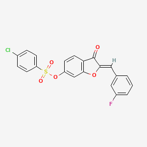 (2Z)-2-(3-fluorobenzylidene)-3-oxo-2,3-dihydro-1-benzofuran-6-yl 4-chlorobenzenesulfonate - 