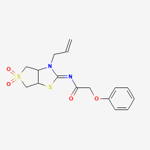 N-[(2E)-5,5-dioxido-3-(prop-2-en-1-yl)tetrahydrothieno[3,4-d][1,3]thiazol-2(3H)-ylidene]-2-phenoxyacetamide - 
