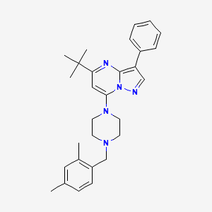 5-Tert-butyl-7-[4-(2,4-dimethylbenzyl)piperazin-1-yl]-3-phenylpyrazolo[1,5-a]pyrimidine - 