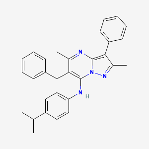 6-benzyl-2,5-dimethyl-3-phenyl-N-[4-(propan-2-yl)phenyl]pyrazolo[1,5-a]pyrimidin-7-amine - 