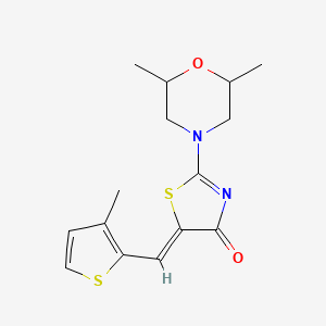 (5Z)-2-(2,6-dimethylmorpholin-4-yl)-5-[(3-methylthiophen-2-yl)methylidene]-1,3-thiazol-4(5H)-one - 
