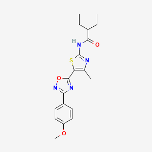 2-ethyl-N-[(2Z)-5-[3-(4-methoxyphenyl)-1,2,4-oxadiazol-5-yl]-4-methyl-1,3-thiazol-2(3H)-ylidene]butanamide - 