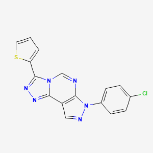 2-[3-(4-Chlorophenyl)-6-hydropyrazolo[5,4-d]1,2,4-triazolo[4,5-e]pyrimidin-7-y l]thiophene - 