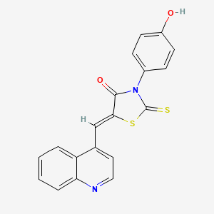3-(4-Hydroxyphenyl)-5-(4-quinolylmethylene)-2-thioxo-1,3-thiazolidin-4-one - 