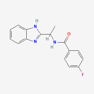 N-(1-(1H-benzimidazol-2-yl)ethyl)-4-fluorobenzamide - 