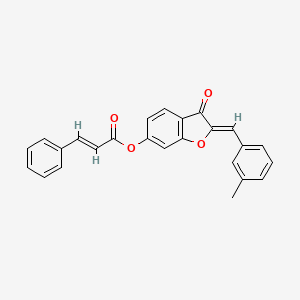 (2Z)-2-(3-methylbenzylidene)-3-oxo-2,3-dihydro-1-benzofuran-6-yl (2E)-3-phenylprop-2-enoate - 