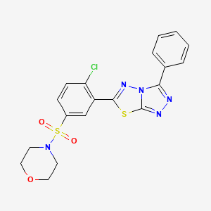 4-(4-Chloro-3-{3-phenyl-[1,2,4]triazolo[3,4-b][1,3,4]thiadiazol-6-yl}benzenesulfonyl)morpholine - 