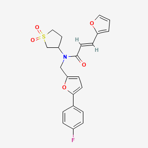 (2E)-N-(1,1-dioxidotetrahydrothiophen-3-yl)-N-{[5-(4-fluorophenyl)furan-2-yl]methyl}-3-(furan-2-yl)prop-2-enamide - 