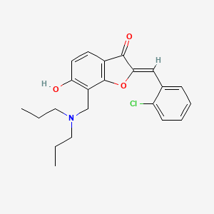 (2Z)-2-(2-chlorobenzylidene)-7-[(dipropylamino)methyl]-6-hydroxy-1-benzofuran-3(2H)-one - 