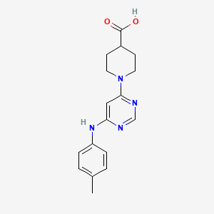1-{6-[(4-Methylphenyl)amino]pyrimidin-4-yl}piperidine-4-carboxylic acid - 
