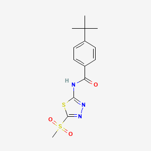 4-tert-butyl-N-[(2Z)-5-(methylsulfonyl)-1,3,4-thiadiazol-2(3H)-ylidene]benzamide - 