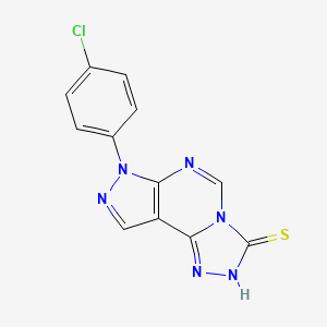 7-(4-chlorophenyl)-7H-pyrazolo[4,3-e][1,2,4]triazolo[4,3-c]pyrimidine-3-thiol - 