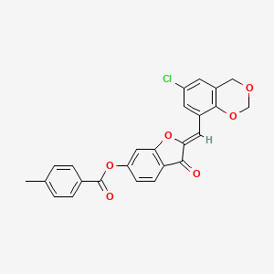 (2Z)-2-[(6-chloro-4H-1,3-benzodioxin-8-yl)methylidene]-3-oxo-2,3-dihydro-1-benzofuran-6-yl 4-methylbenzoate - 