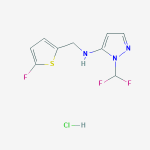 1-(difluoromethyl)-N-[(5-fluoro-2-thienyl)methyl]-1H-pyrazol-5-amine - 