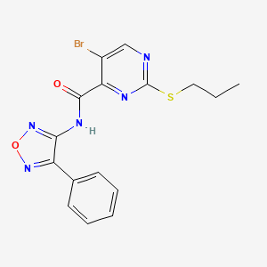 5-bromo-N-(4-phenyl-1,2,5-oxadiazol-3-yl)-2-(propylsulfanyl)pyrimidine-4-carboxamide - 