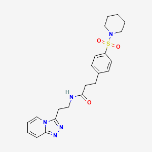 3-[4-(piperidin-1-ylsulfonyl)phenyl]-N-[2-([1,2,4]triazolo[4,3-a]pyridin-3-yl)ethyl]propanamide - 