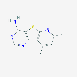 11,13-dimethyl-8-thia-3,5,10-triazatricyclo[7.4.0.02,7]trideca-1(9),2(7),3,5,10,12-hexaen-6-amine - 55023-36-4
