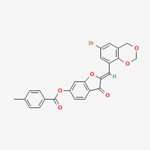 (2Z)-2-[(6-bromo-4H-1,3-benzodioxin-8-yl)methylidene]-3-oxo-2,3-dihydro-1-benzofuran-6-yl 4-methylbenzoate - 