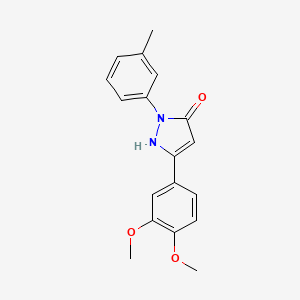 3-(3,4-Dimethoxyphenyl)-1-(3-methylphenyl)pyrazol-5-ol - 