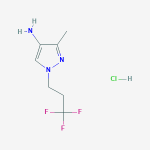 3-Methyl-1-(3,3,3-trifluoropropyl)-1H-pyrazol-4-amine hydrochloride - 
