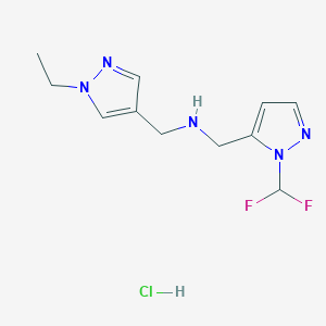 1-[1-(difluoromethyl)-1H-pyrazol-5-yl]-N-[(1-ethyl-1H-pyrazol-4-yl)methyl]methanamine - 