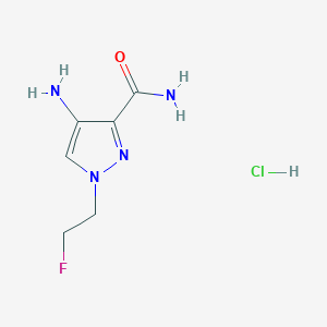 4-Amino-1-(2-fluoroethyl)pyrazole-3-carboxamide;hydrochloride - 