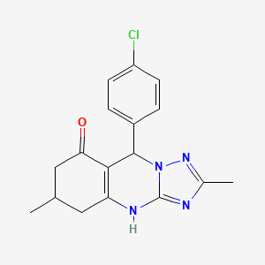 9-(4-chlorophenyl)-2,6-dimethyl-5,6,7,9-tetrahydro[1,2,4]triazolo[5,1-b]quinazolin-8(4H)-one - 