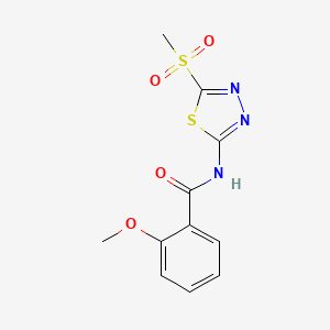 2-methoxy-N-[(2Z)-5-(methylsulfonyl)-1,3,4-thiadiazol-2(3H)-ylidene]benzamide - 