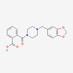 2-{[4-(1,3-Benzodioxol-5-ylmethyl)piperazino]carbonyl}benzoic acid - 