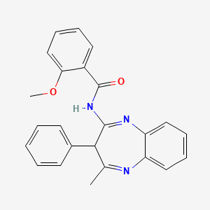 2-methoxy-N-(4-methyl-3-phenyl-3H-1,5-benzodiazepin-2-yl)benzamide - 
