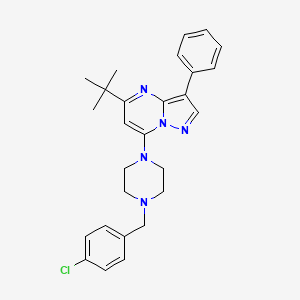 5-Tert-butyl-7-[4-(4-chlorobenzyl)piperazin-1-yl]-3-phenylpyrazolo[1,5-a]pyrimidine - 