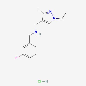 1-(1-ethyl-3-methyl-1H-pyrazol-4-yl)-N-(3-fluorobenzyl)methanamine - 