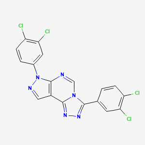 3,7-Bis(3,4-dichlorophenyl)-6-hydropyrazolo[5,4-d]1,2,4-triazolo[4,3-e]pyrimid ine - 