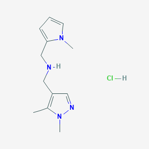 1-(1,5-dimethyl-1H-pyrazol-4-yl)-N-[(1-methyl-1H-pyrrol-2-yl)methyl]methanamine - 