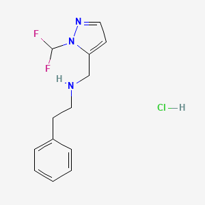 {[1-(Difluoromethyl)-1h-pyrazol-5-yl]methyl}(2-phenylethyl)amine - 