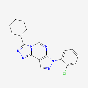 7-(2-chlorophenyl)-3-cyclohexyl-7H-pyrazolo[4,3-e][1,2,4]triazolo[4,3-c]pyrimidine - 