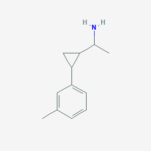 1-[2-(3-Methylphenyl)cyclopropyl]ethan-1-amine - 1212823-48-7